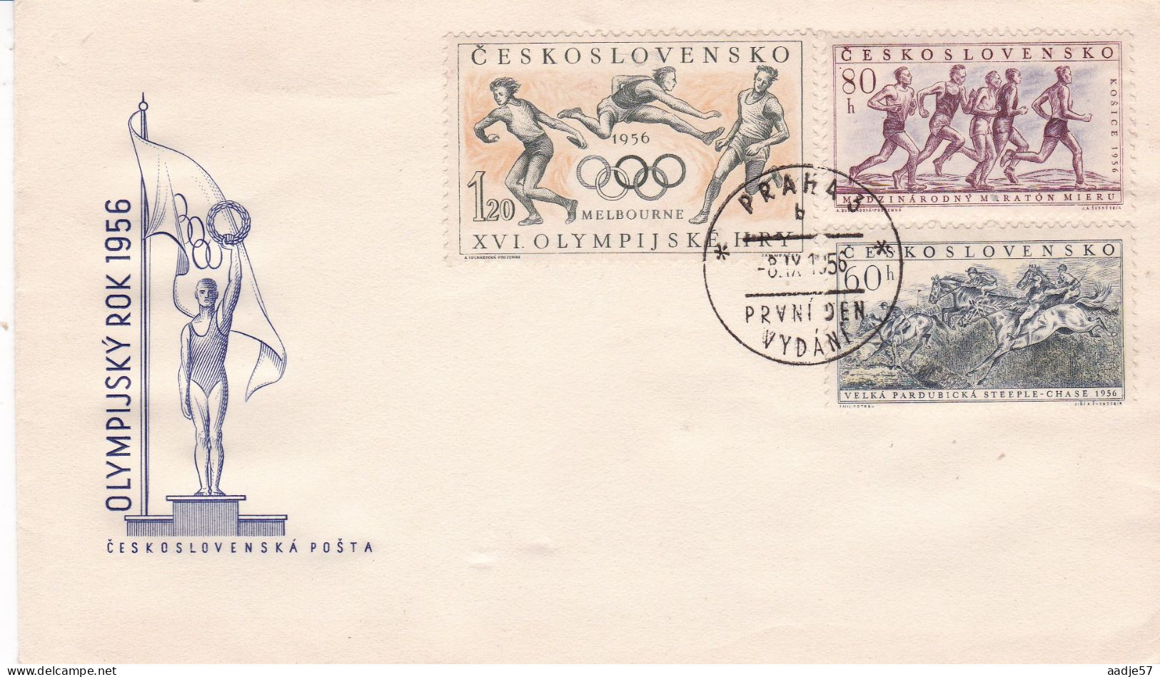 Czechoslovakia Tchécoslovaquie - FDC Summer Olympic Games, Melbourne- Set - Summer 1956: Melbourne