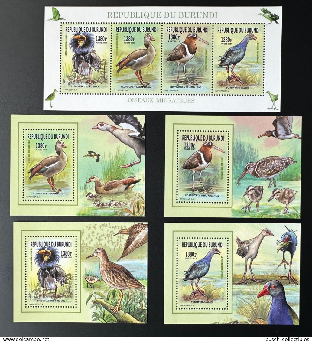 Burundi 2015 / 2016 Mi. E-H 3577 + Bl. Oiseaux Migrateurs Birds Vogel - Ungebraucht