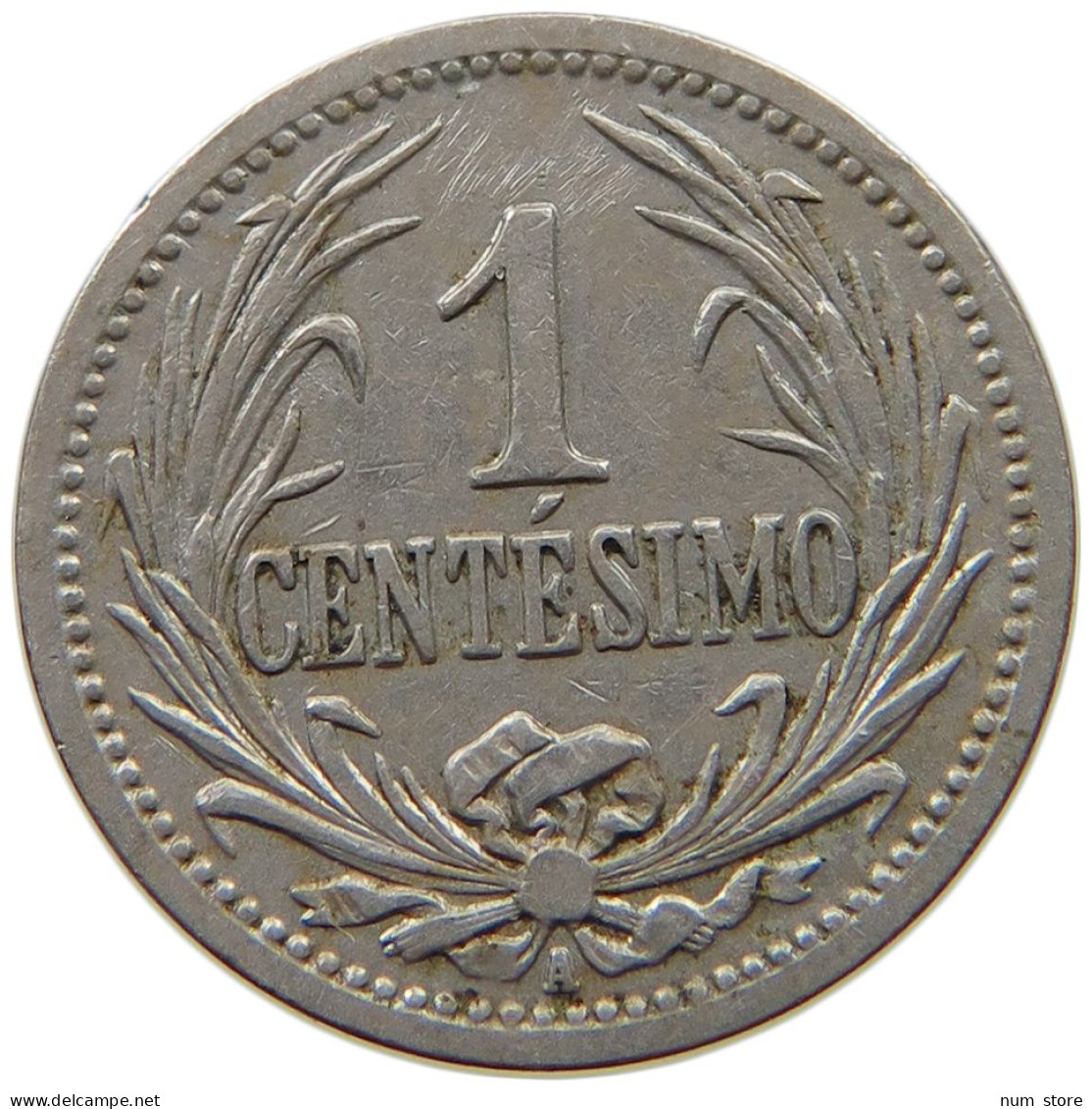 URUGUAY 1 CENTESIMO 1909 #s037 0337 - Uruguay