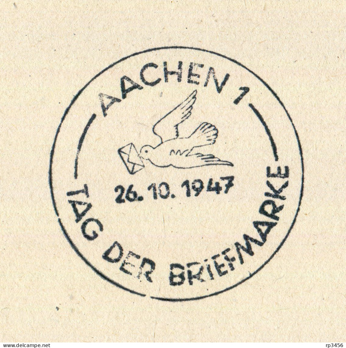 "ALL. BESETZUNG" 1947, SSt. "AACHEN, Tag Der Briefmarke" Auf Postkarte (0436) - Entiers Postaux