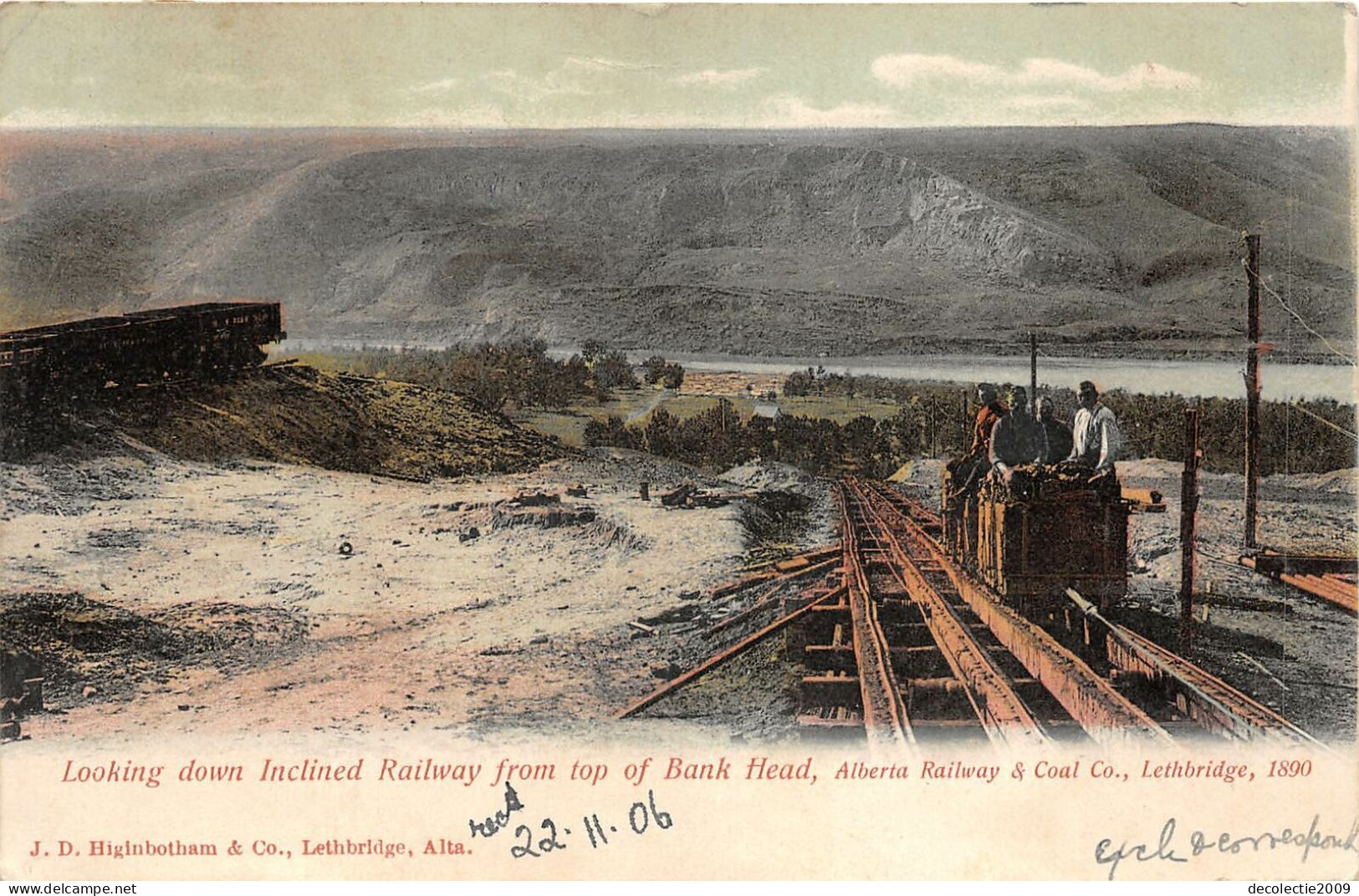 Br105938 Incline Railway From Top Pf Bank Head Alberta Coal Mine - Autres & Non Classés