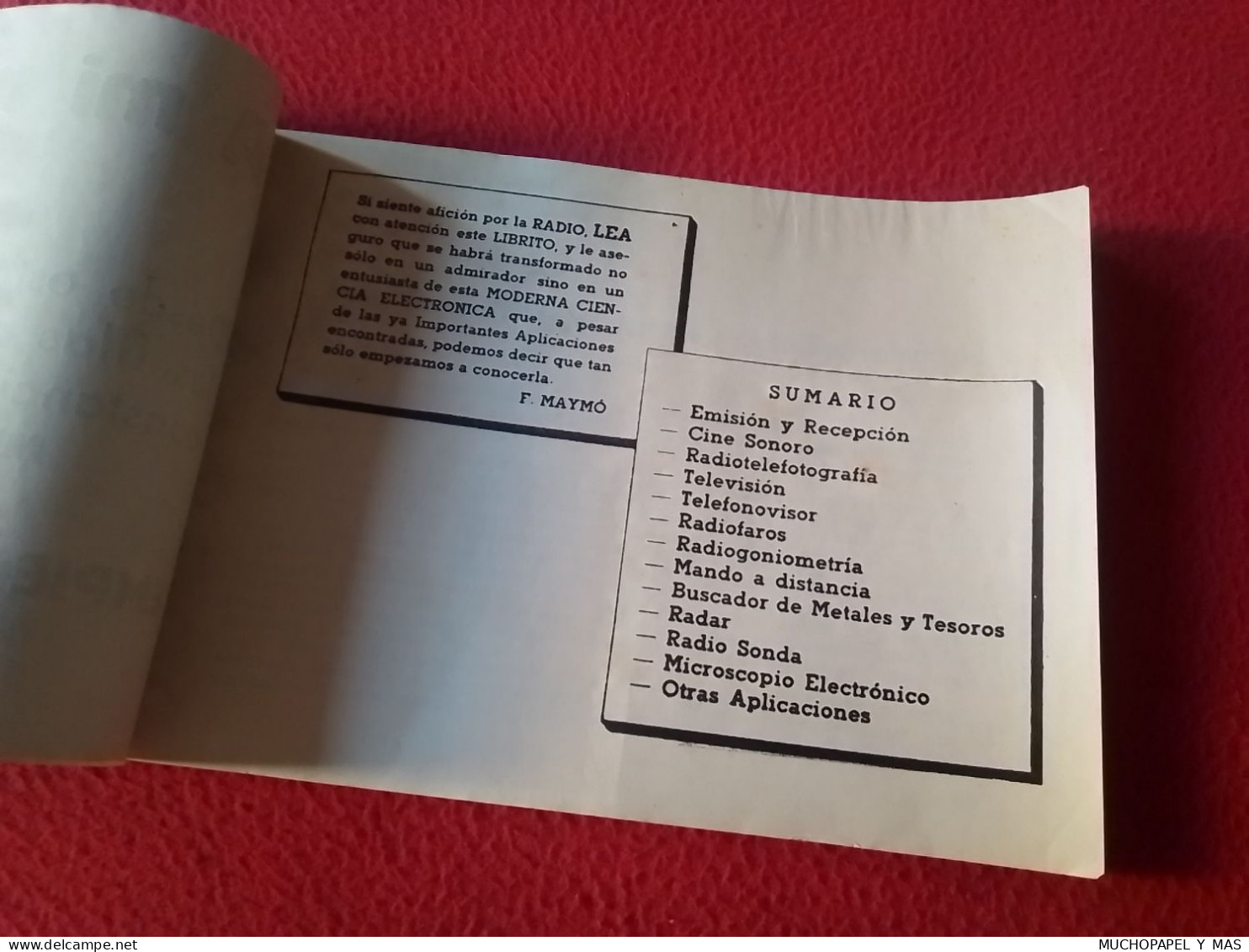 ANTIGUA REVISTA FASCÍCULO GUÍA LIBRITO O SIMIL LA ERA ELECTRÓNICA ESCUELA RADIO MAYMO RADIOELECTRICIDAD..VER FOTOS...... - Handwetenschappen