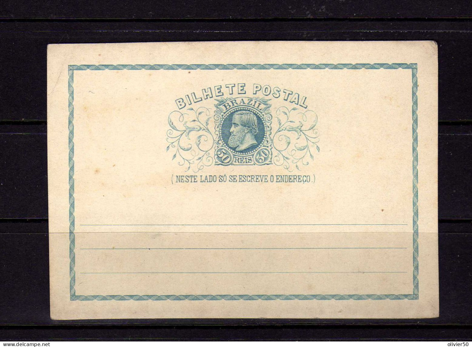 Bresil -   Carte- Postale  Don Pedro II  50 R.  - Neuve - Lettres & Documents