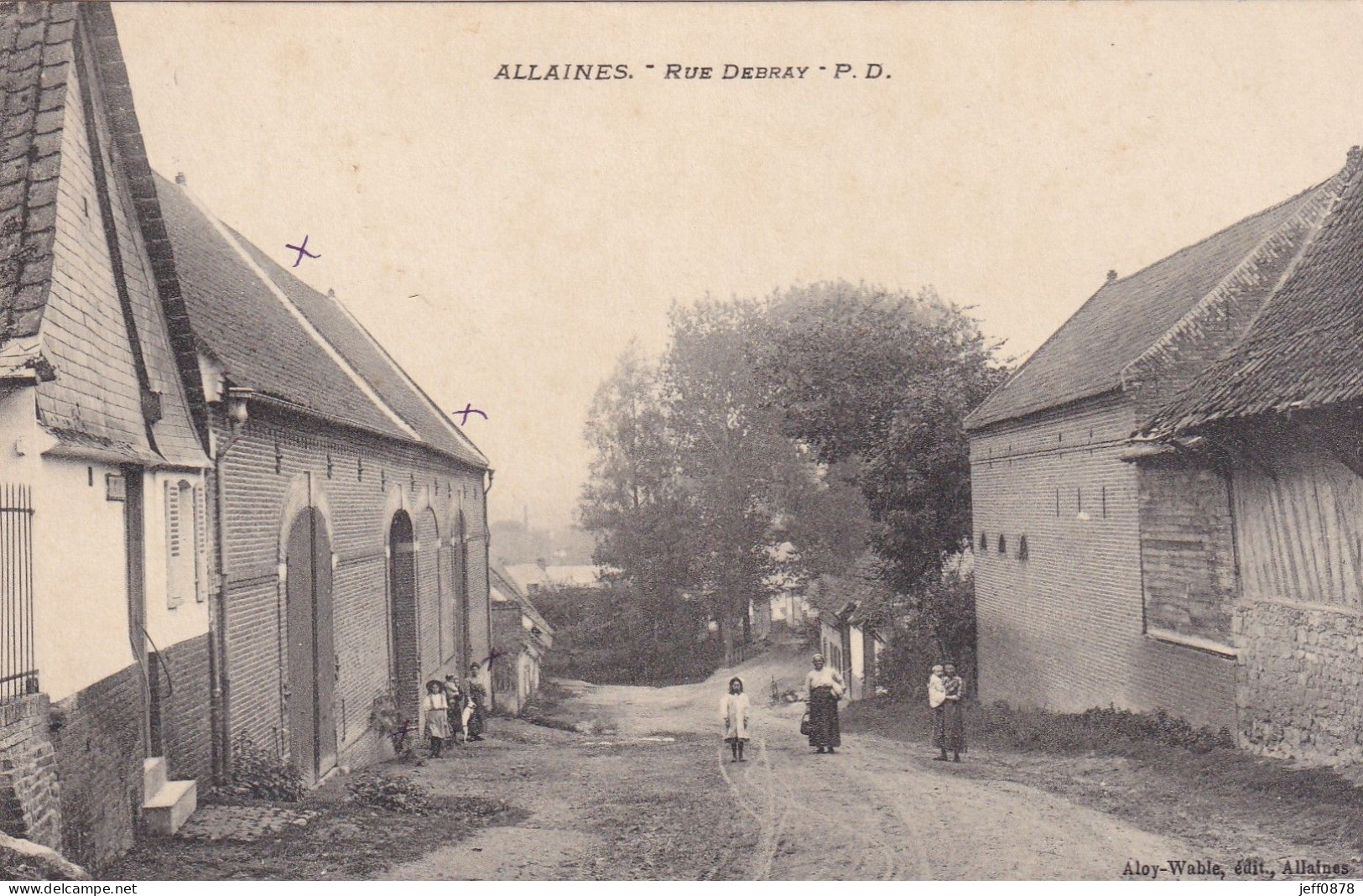 80 - SOMME - ALLAINES - Rue DEBRAY - Très Bon état - Allaines