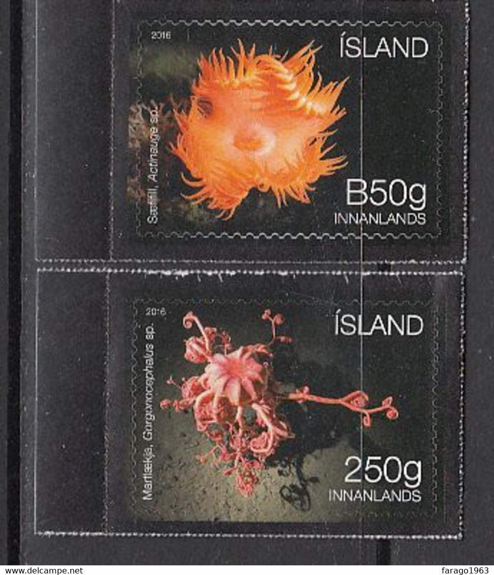 2016 Iceland Marine Life Plants Complete Set Of 2 MNH - Nuovi