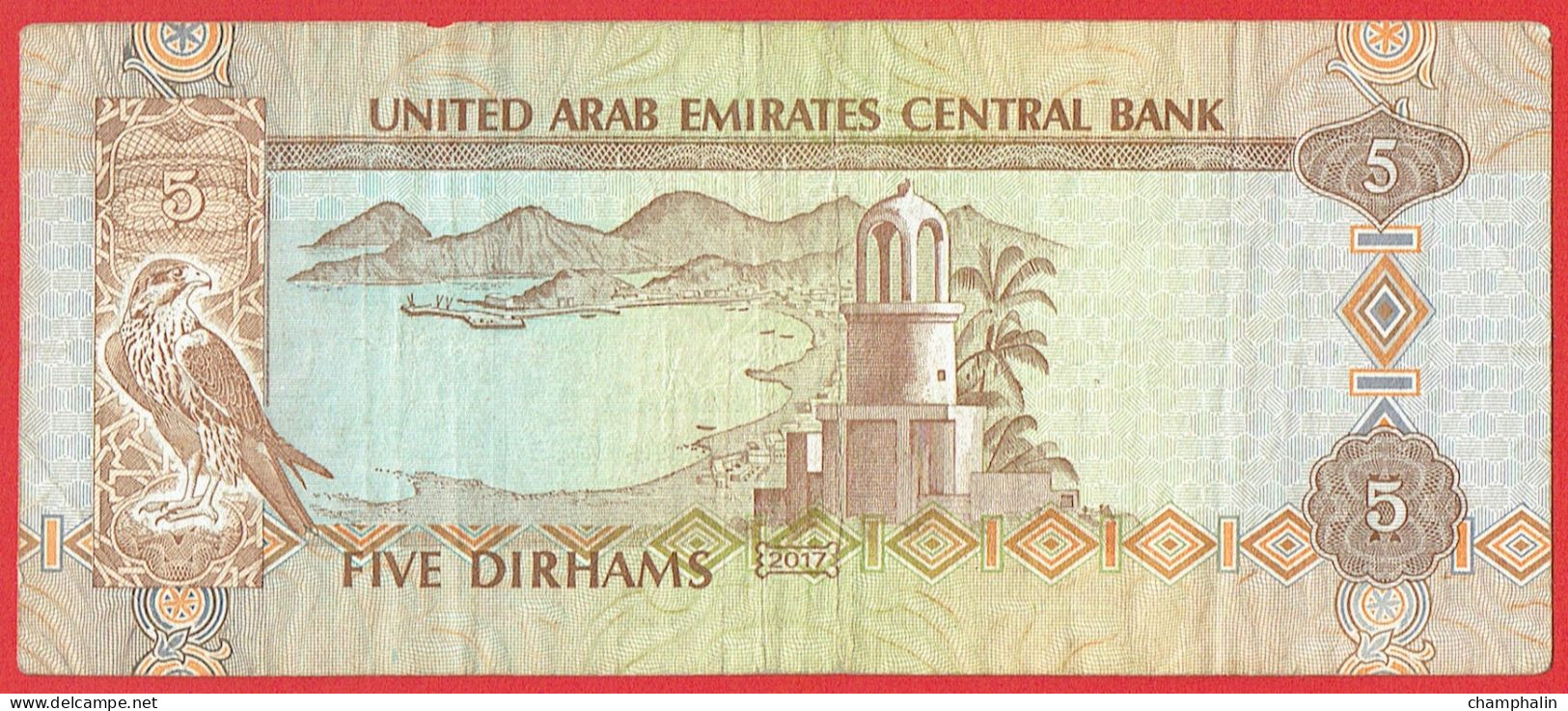 Emirats Arabes Unis - Billet De 5 Dirhams - 2017 - P26d - Ver. Arab. Emirate