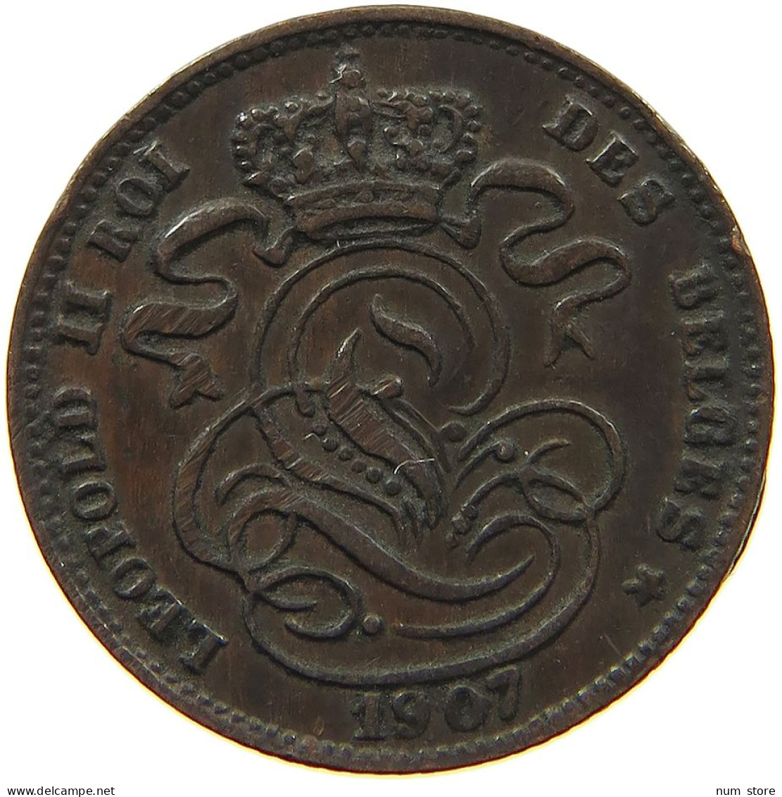 BELGIUM 1 CENTIME 1907 #s021 0237 - 1 Centime