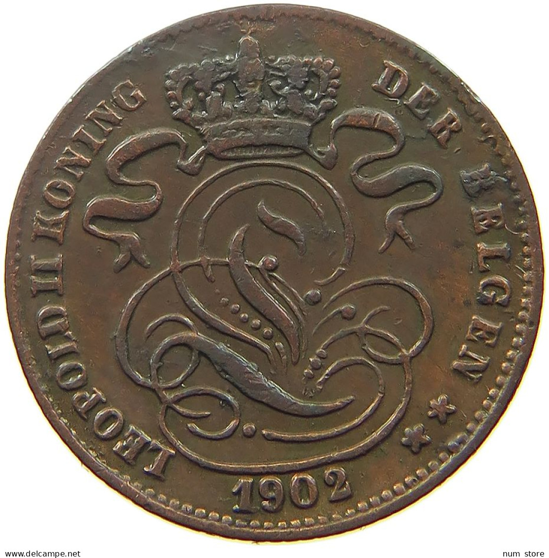 BELGIUM 1 CENTIME 1902 #s052 0403 - 1 Centime