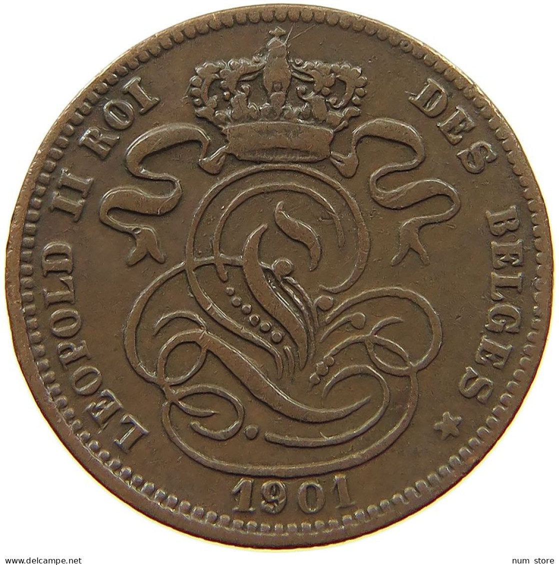 BELGIUM 1 CENTIME 1901 #a014 0555 - 1 Centime