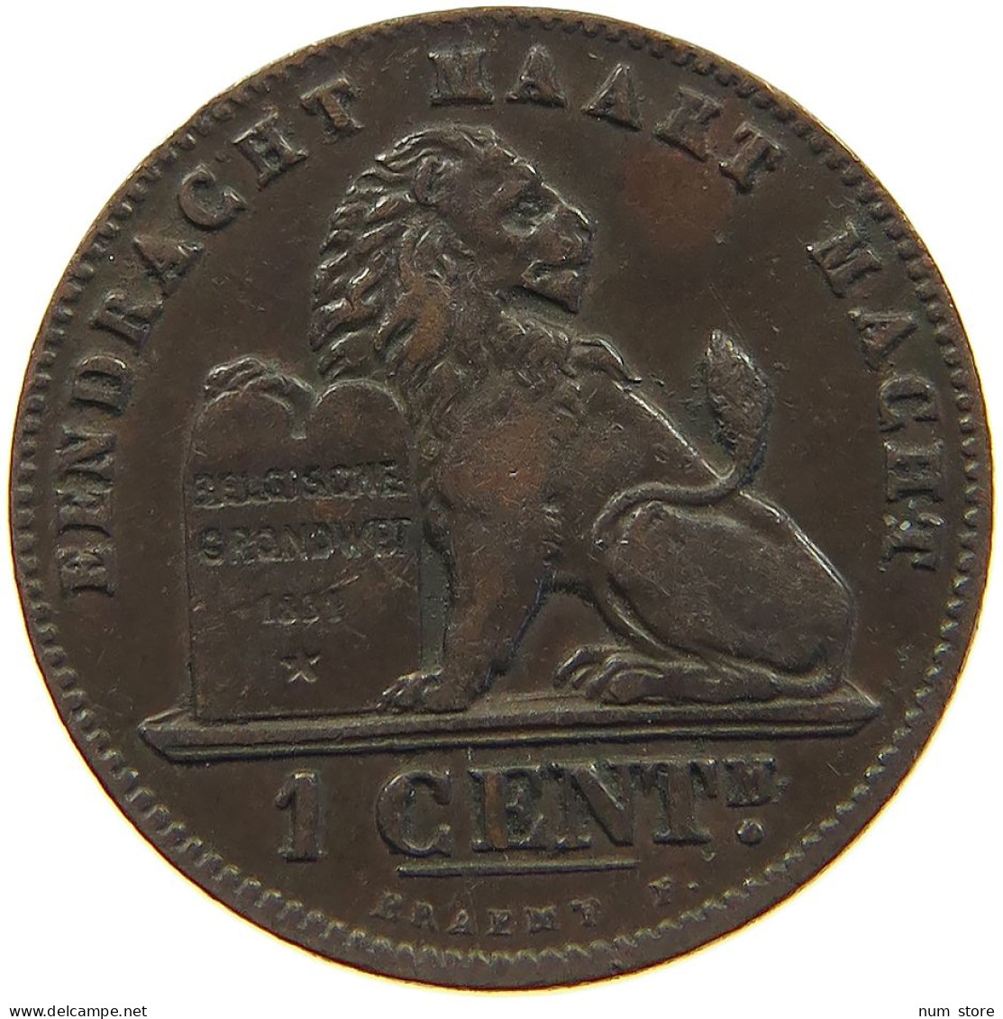 BELGIUM 1 CENTIME 1899 #c019 0395 - 1 Cent