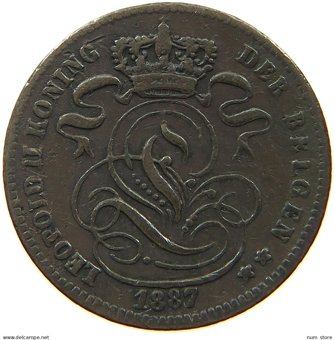 BELGIUM 1 CENTIME 1887 #a085 1045 - 1 Centime