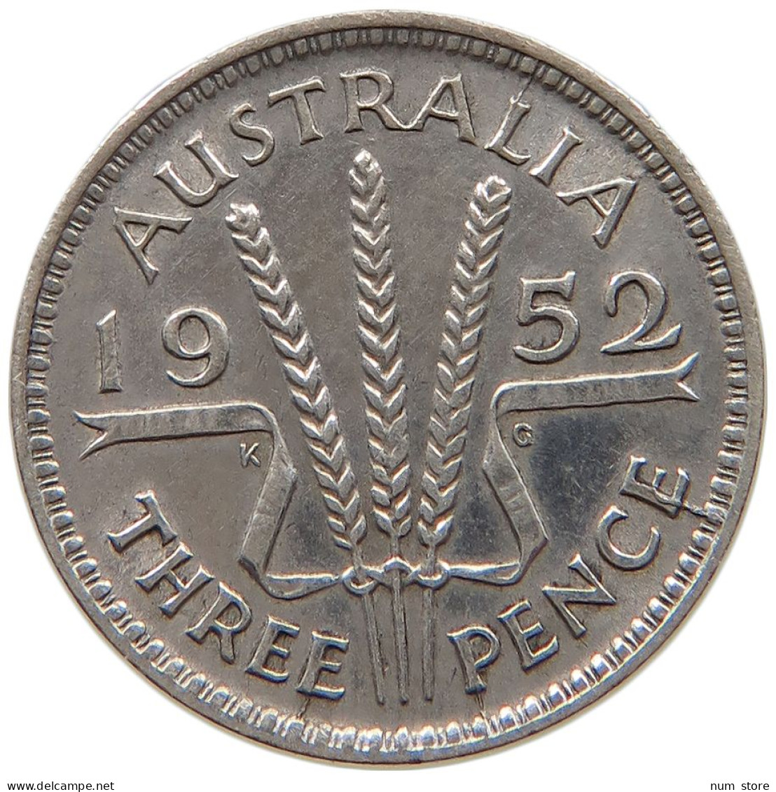 AUSTRALIA THREEPENCE 1952 #a064 0527 - Threepence