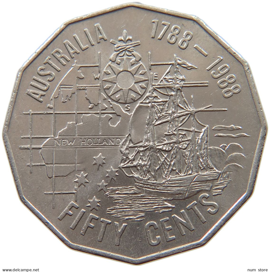 AUSTRALIA 50 CENTS 1988 #c042 0221 - 50 Cents