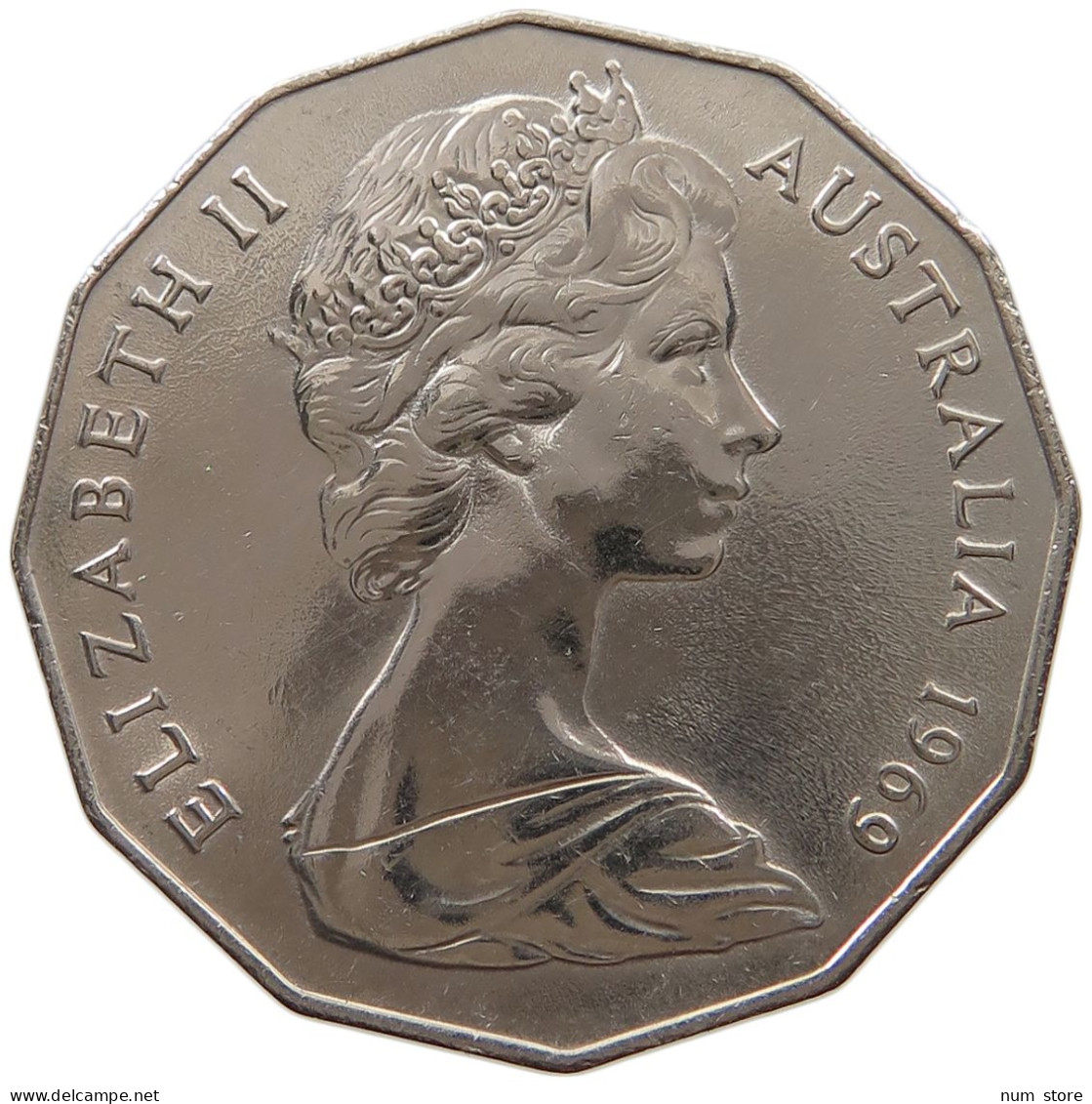 AUSTRALIA 50 CENTS 1969 TOP #a071 0663 - 50 Cents