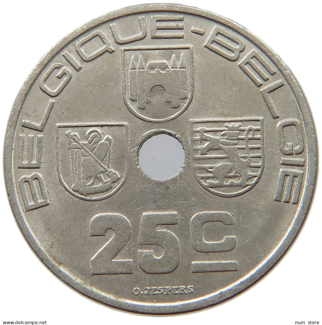 BELGIUM 25 CENTIMES 1938 #s072 0455 - 25 Cent