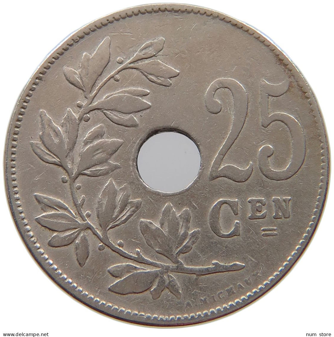 BELGIUM 25 CENTIMES 1922 #a043 0233 - 25 Cent