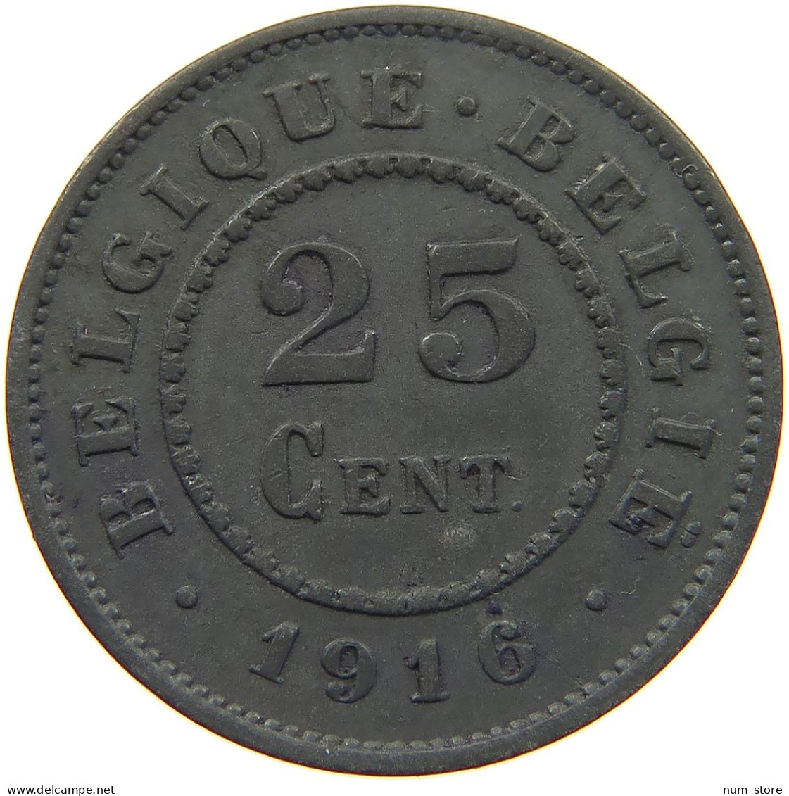 BELGIUM 25 CENTIMES 1916 #c075 0767 - 25 Centimes