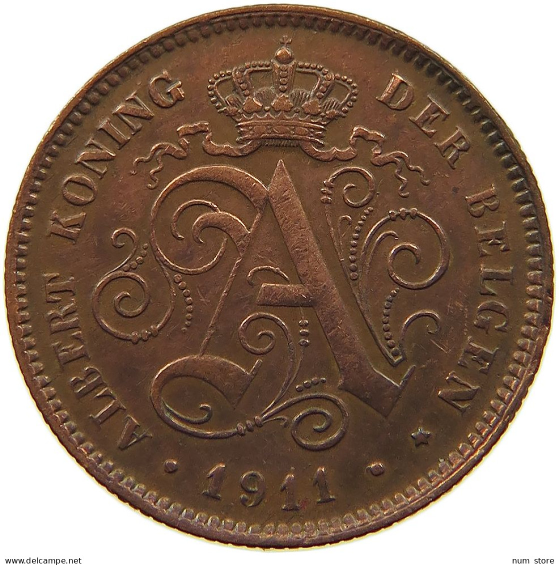 BELGIUM 2 CENTIMES 1911 #s050 0605 - 2 Centimes