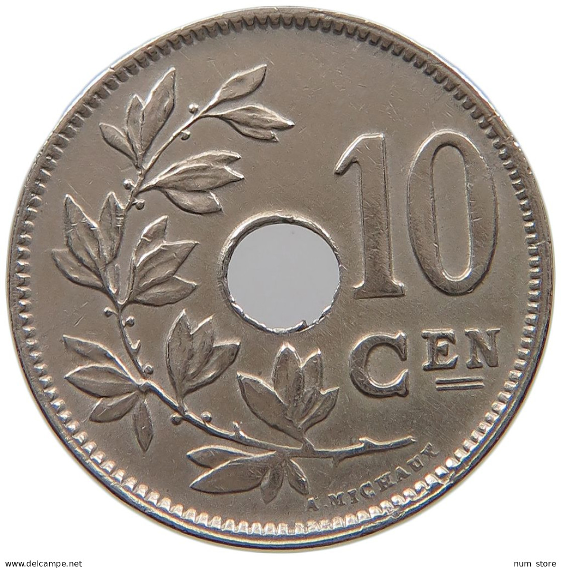 BELGIUM 10 CENTIMES 1921 #a046 0609 - 10 Cents