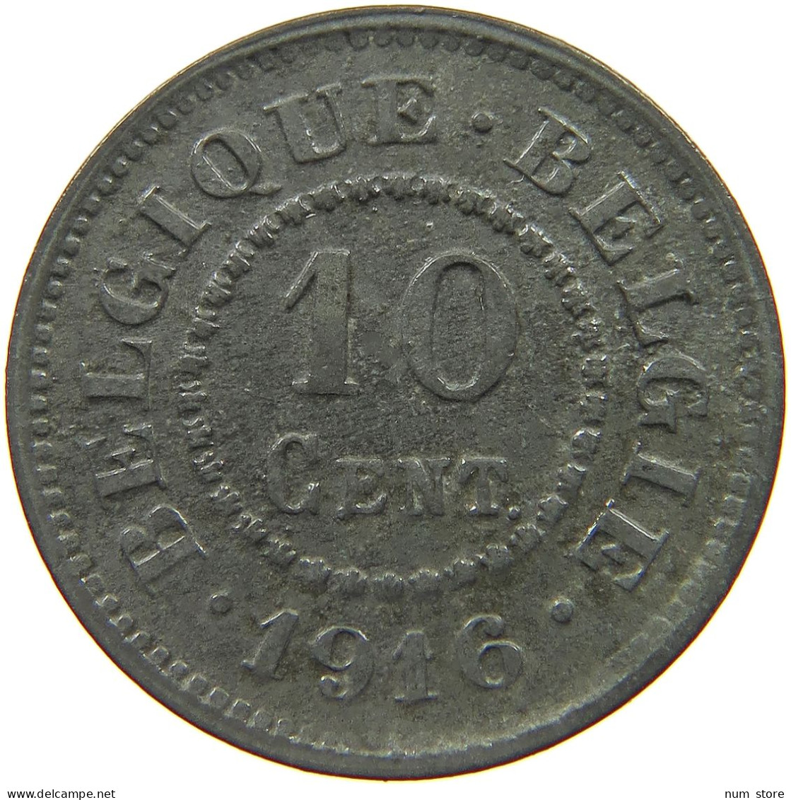 BELGIUM 10 CENTIMES 1916 #a056 0771 - 10 Cent