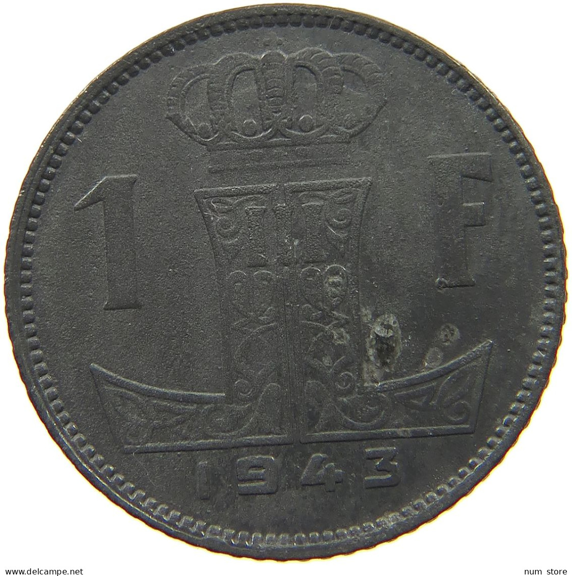 BELGIUM 1 FRANC 1943 #c084 0919 - 1 Franc