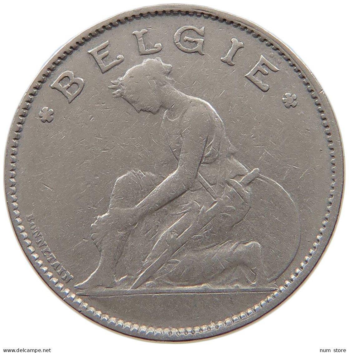 BELGIUM 1 FRANC 1922 #a017 0077 - 1 Franc