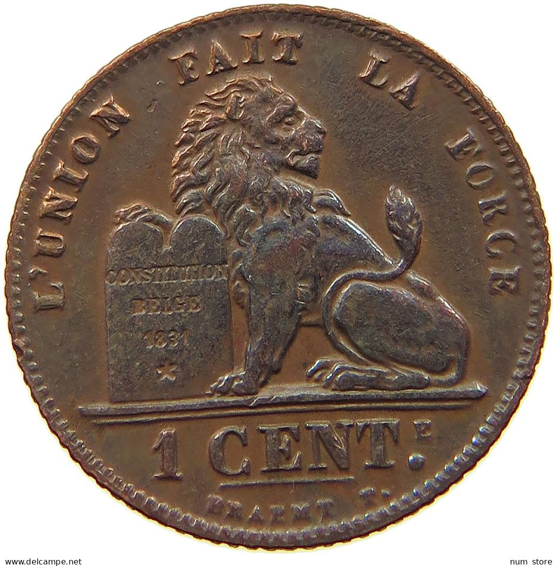 BELGIUM 1 CENTIME 1912 TOP #s037 0095 - 1 Centime