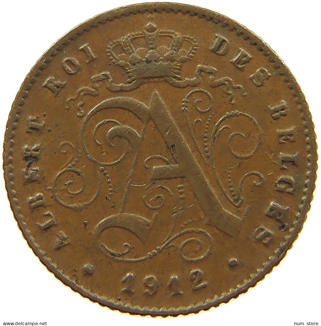 BELGIUM 1 CENTIME 1912 #s021 0189 - 1 Centime