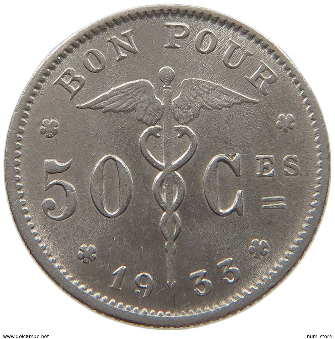 BELGIUM 50 CENTIMES 1933 #c071 0317 - 50 Cents