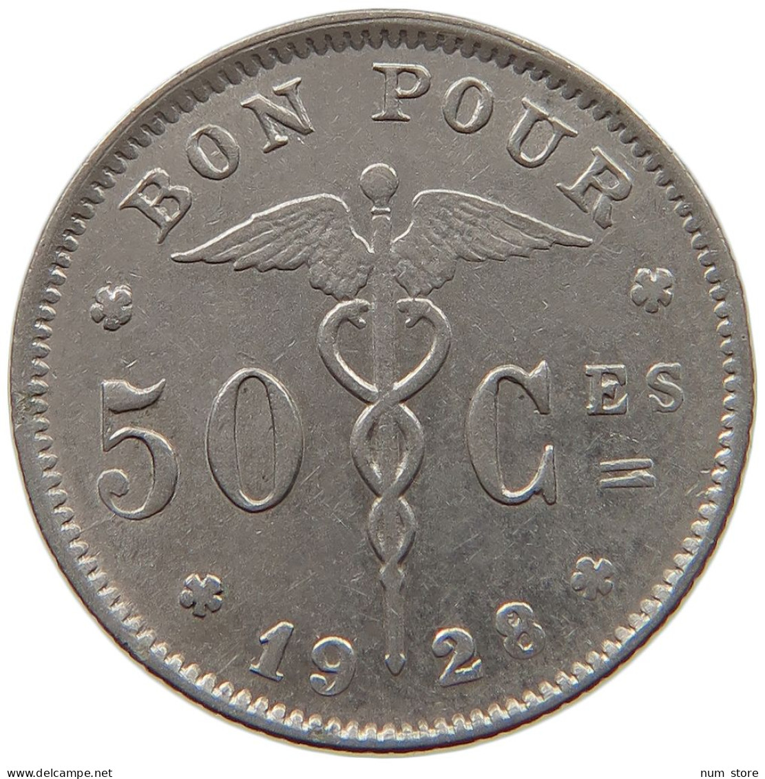 BELGIUM 50 CENTIMES 1928 #c053 0275 - 50 Cents