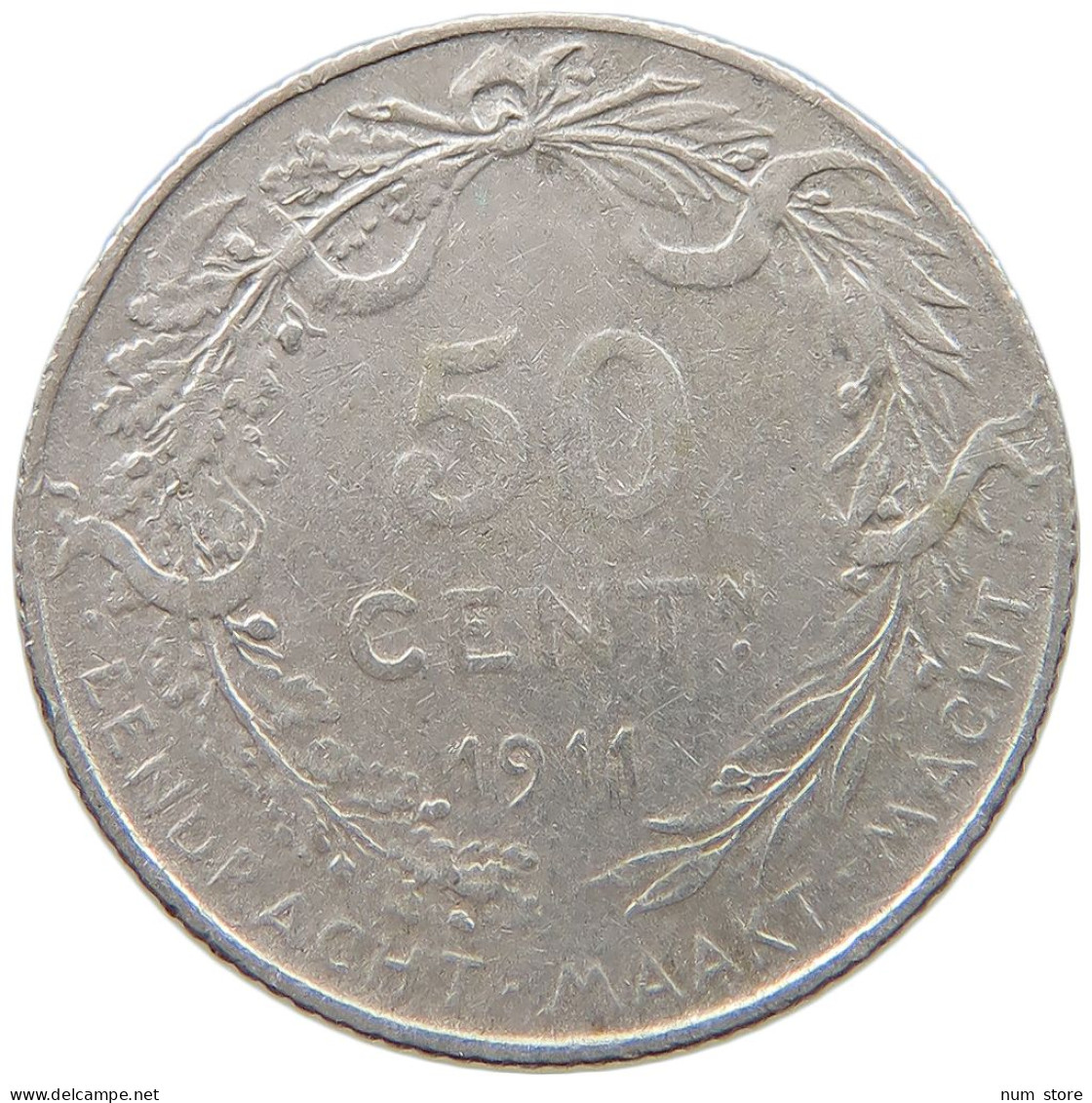 BELGIUM 50 CENTIMES 1911 #a033 0109 - 50 Centimes