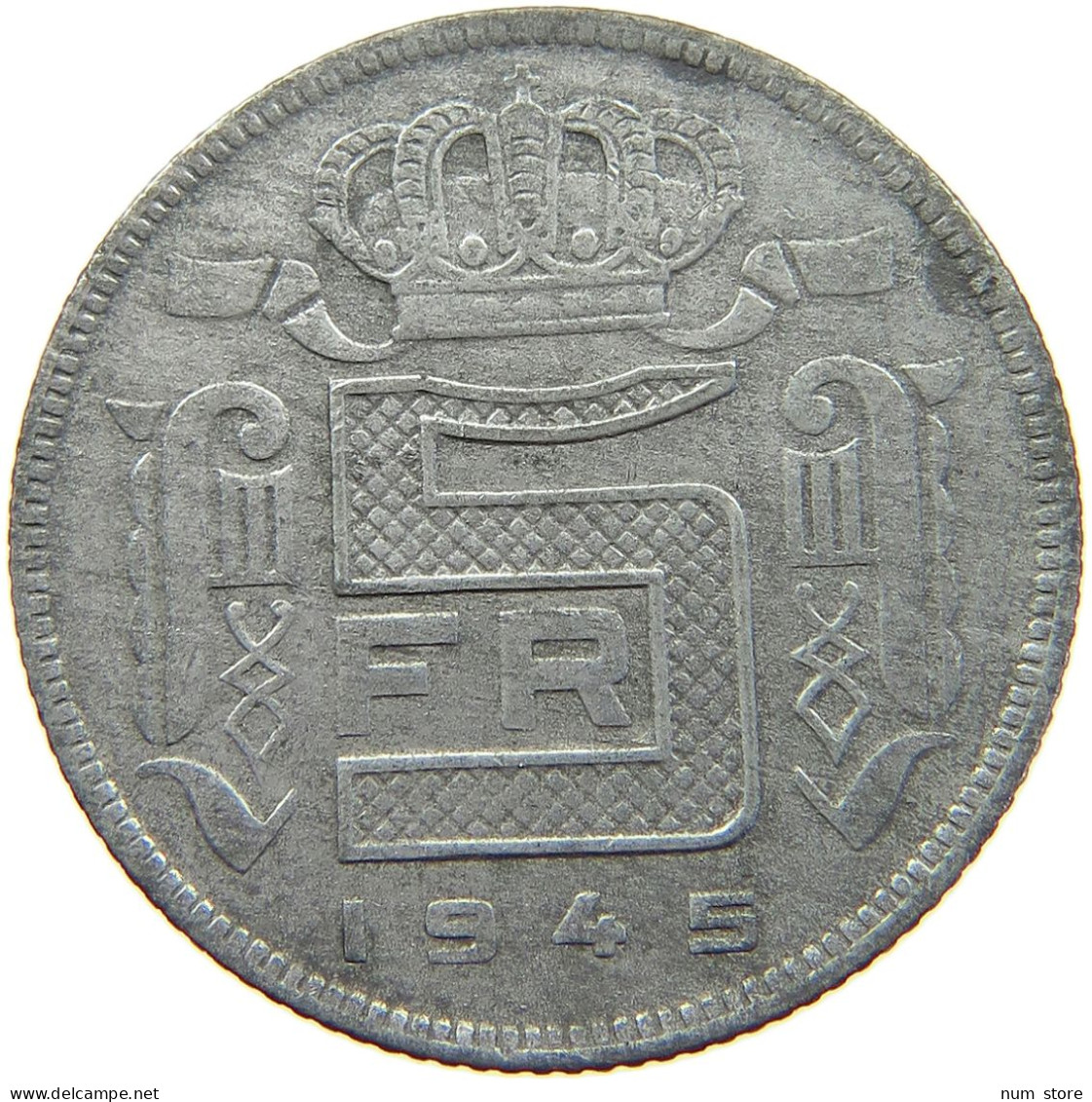 BELGIUM 5 FRANCS 1945 #c067 0057 - 5 Francs