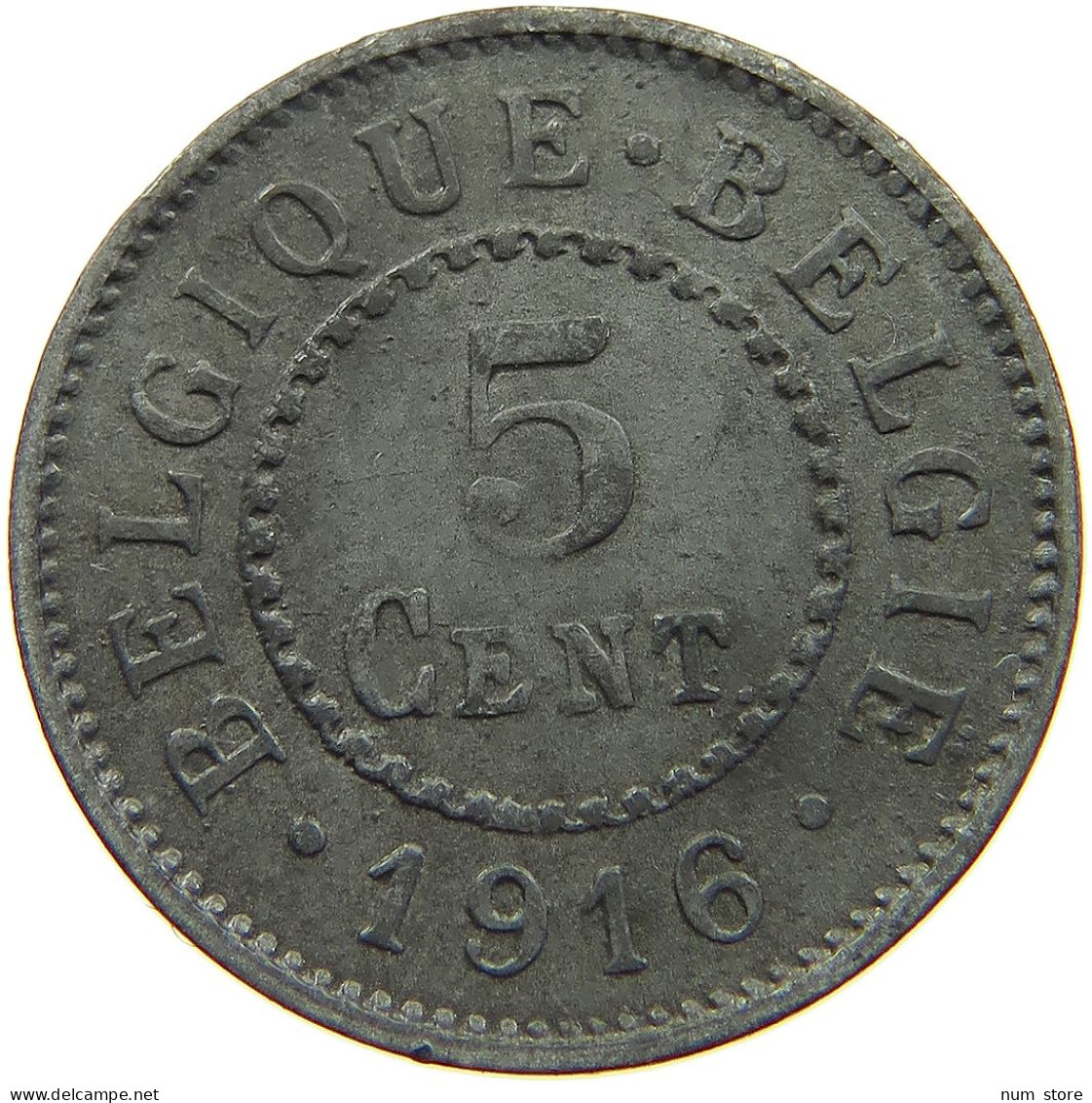 BELGIUM 5 CENTIMES 1916 #a006 0731 - 5 Centimes