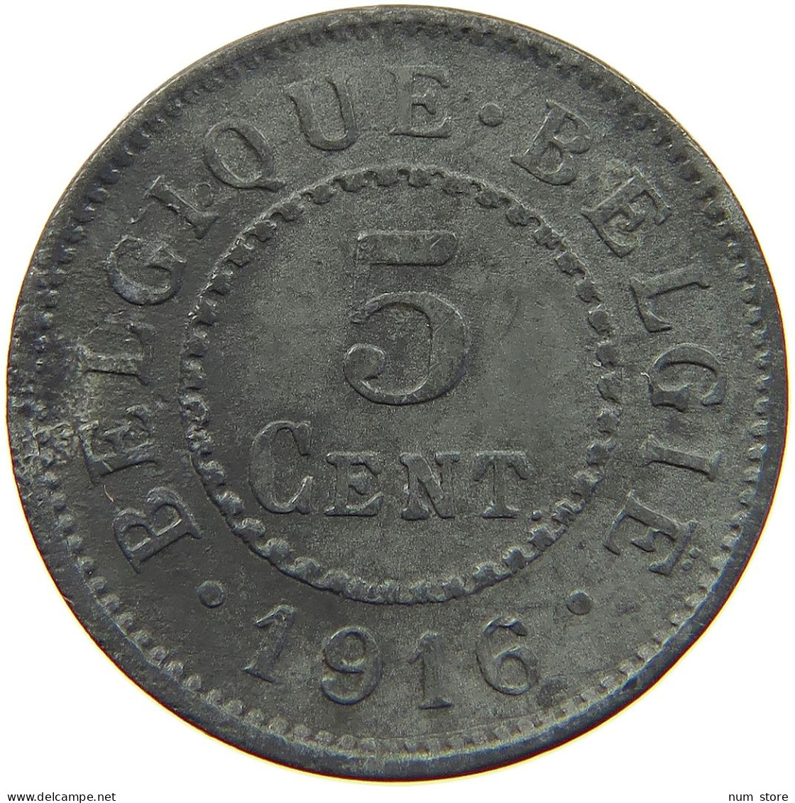 BELGIUM 5 CENTIMES 1916 #a006 0541 - 5 Cents