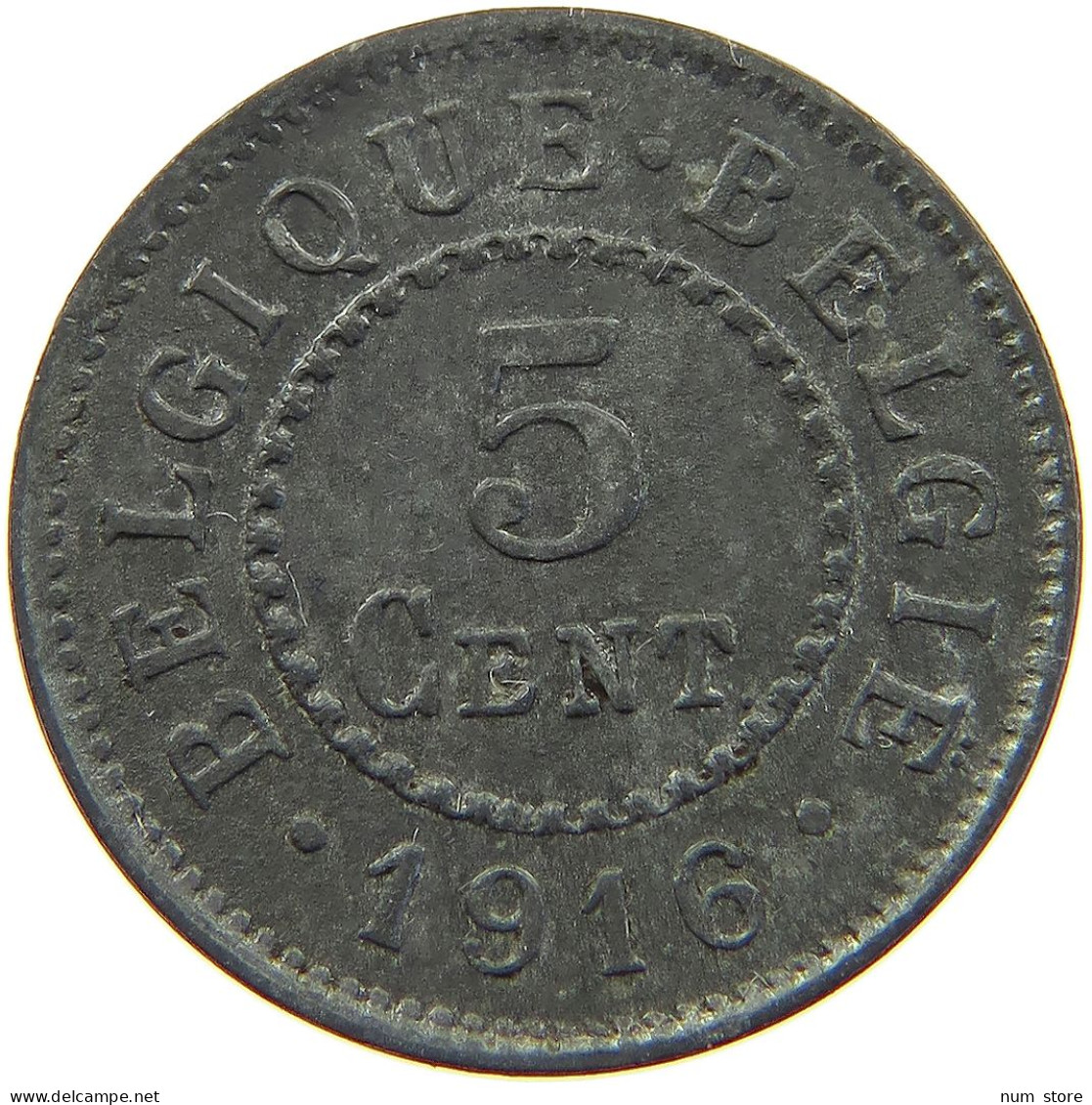 BELGIUM 5 CENTIMES 1916 #a006 0519 - 5 Cents
