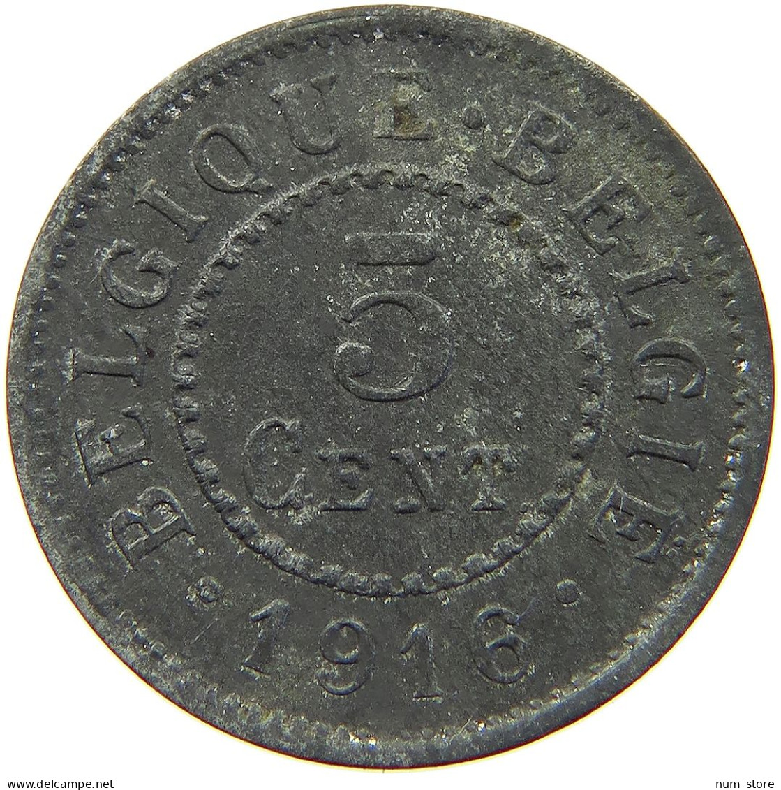 BELGIUM 5 CENTIMES 1916 #a006 0511 - 5 Cent