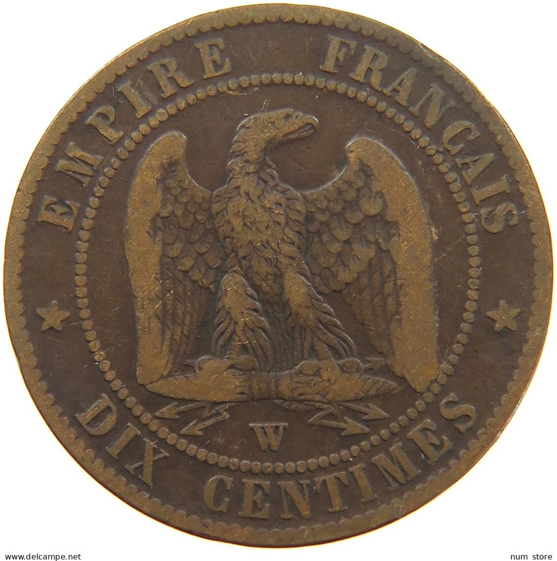 FRANCE 10 CENTIMES 1856 W #a084 0129 - 10 Centimes