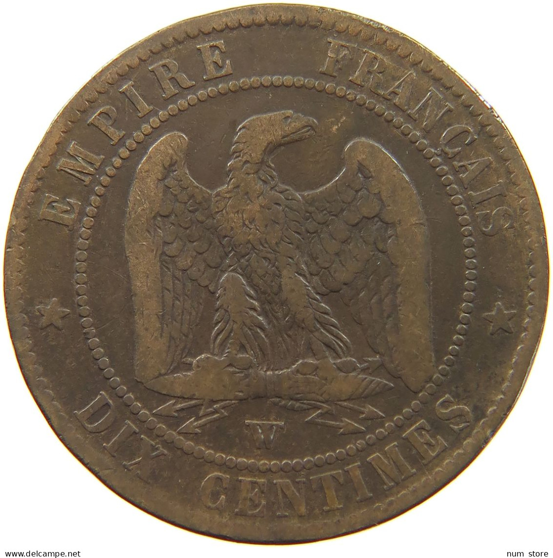 FRANCE 10 CENTIMES 1856 W #a059 0341 - 10 Centimes