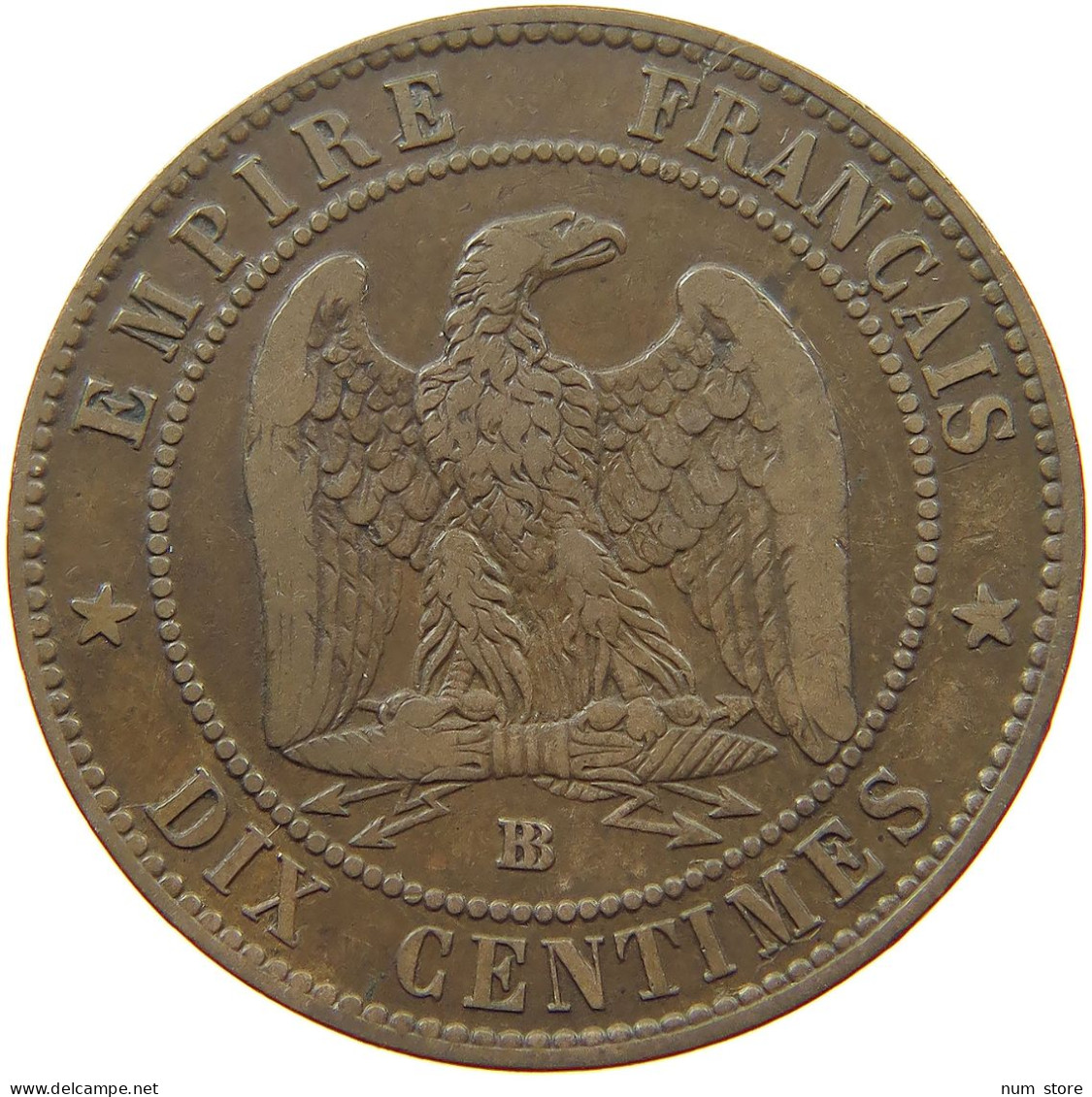 FRANCE 10 CENTIMES 1854 BB #a009 0011 - 10 Centimes