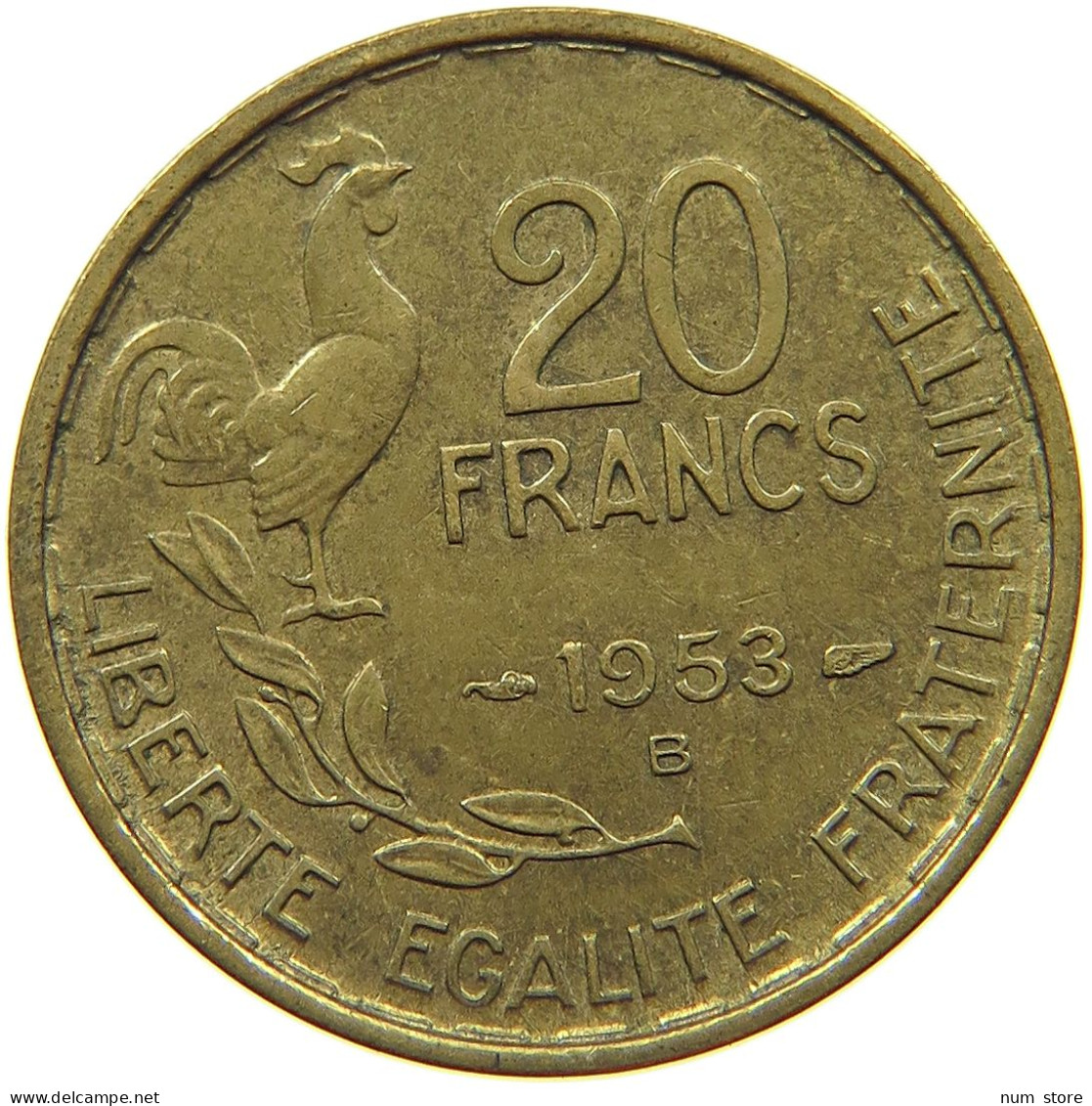 FRANCE 20 FRANCS 1953 B #s067 0221 - 20 Francs