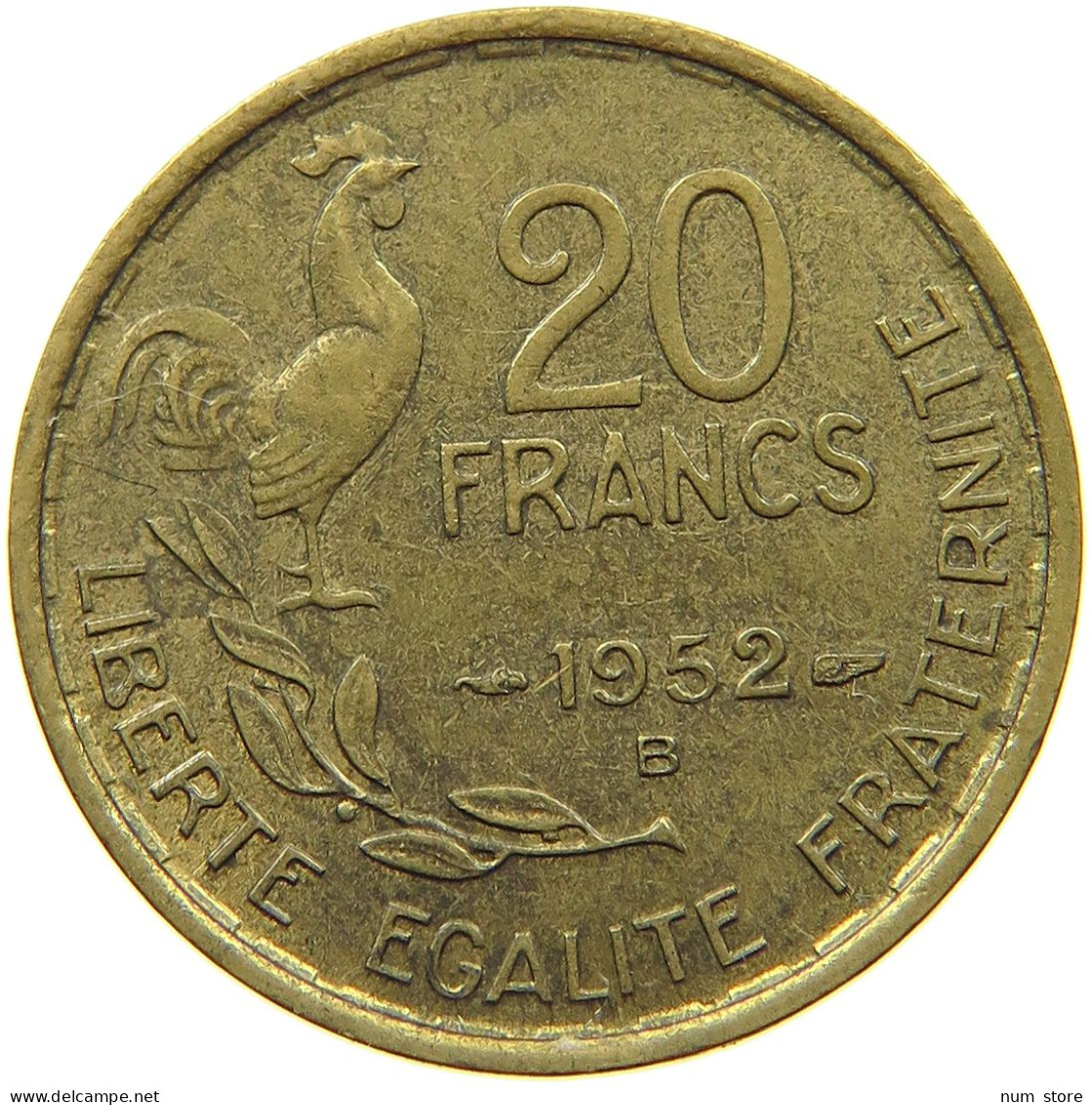 FRANCE 20 FRANCS 1952 B #s066 0395 - 20 Francs
