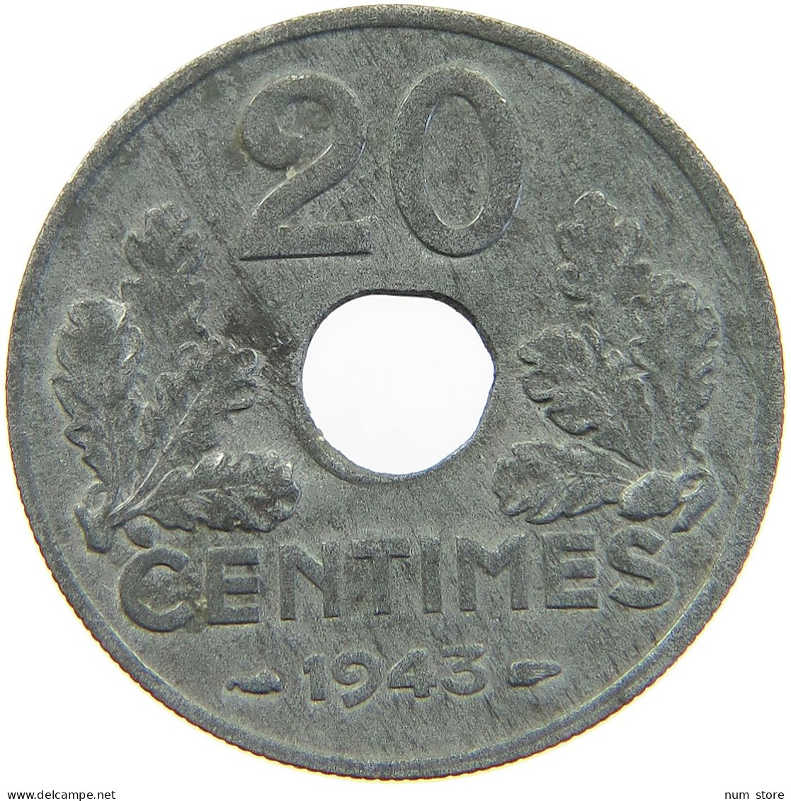 FRANCE 20 CENTIMES 1943 #a049 0511 - 20 Centimes