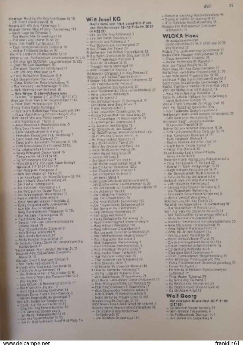 Adreßbuch Der Stadt Weiden I. D. Opf. 1972. - Lexika