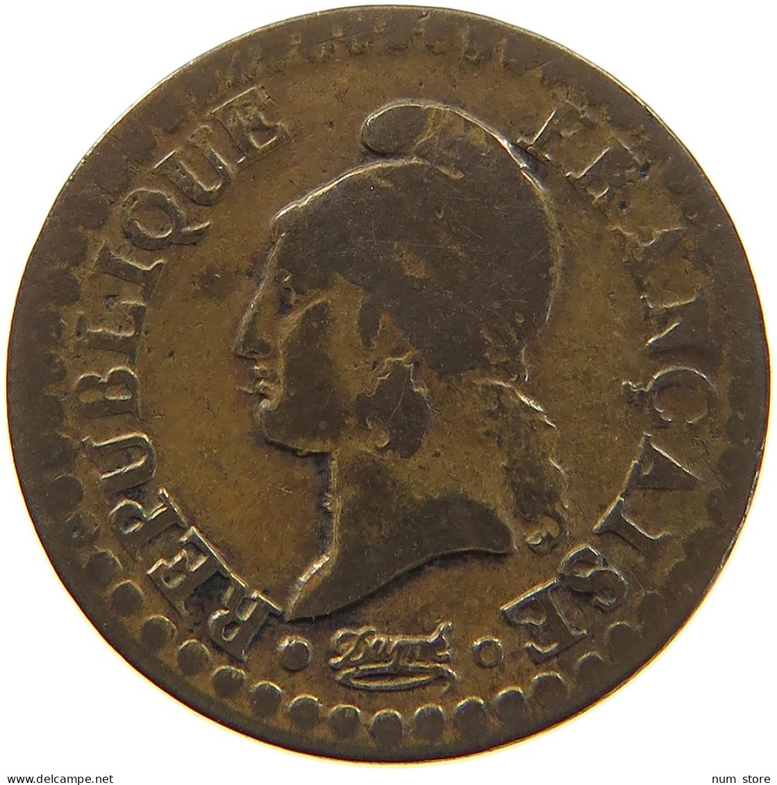 FRANCE CENTIME LAN 7 A #c065 0043 - 1 Centime