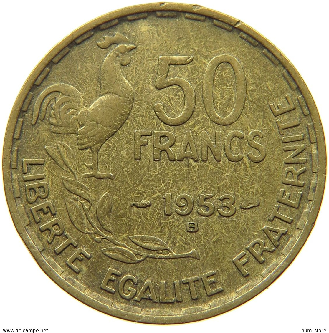 FRANCE 50 FRANCS 1953 B #s066 0231 - 50 Francs