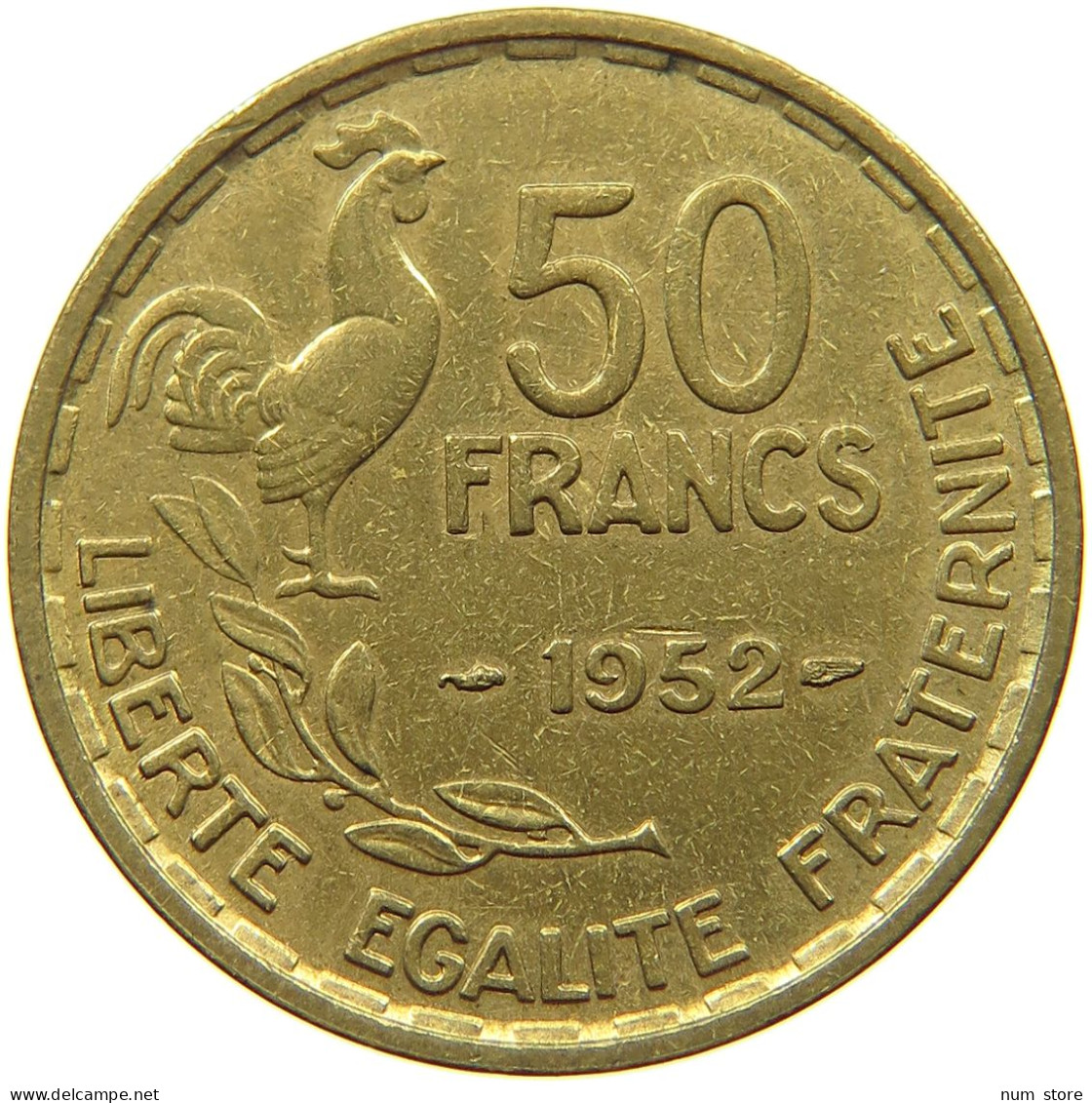 FRANCE 50 FRANCS 1952 #s066 0229 - 50 Francs