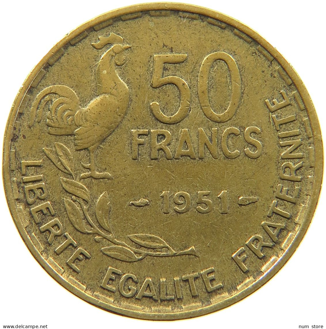 FRANCE 50 FRANCS 1951 #a047 0081 - 50 Francs