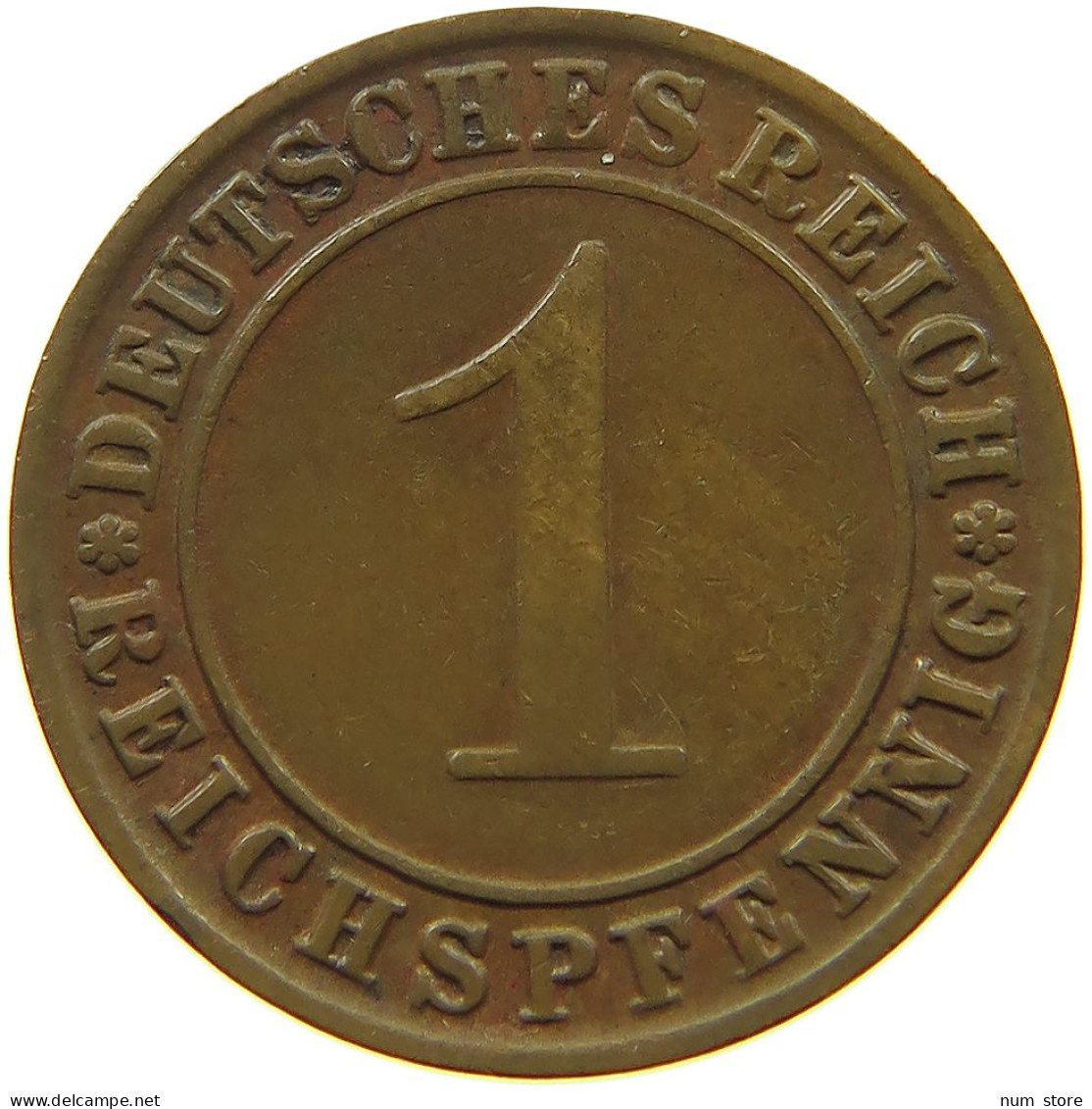 GERMANY WEIMAR 1 PFENNIG 1927 D #a085 1031 - 1 Rentenpfennig & 1 Reichspfennig
