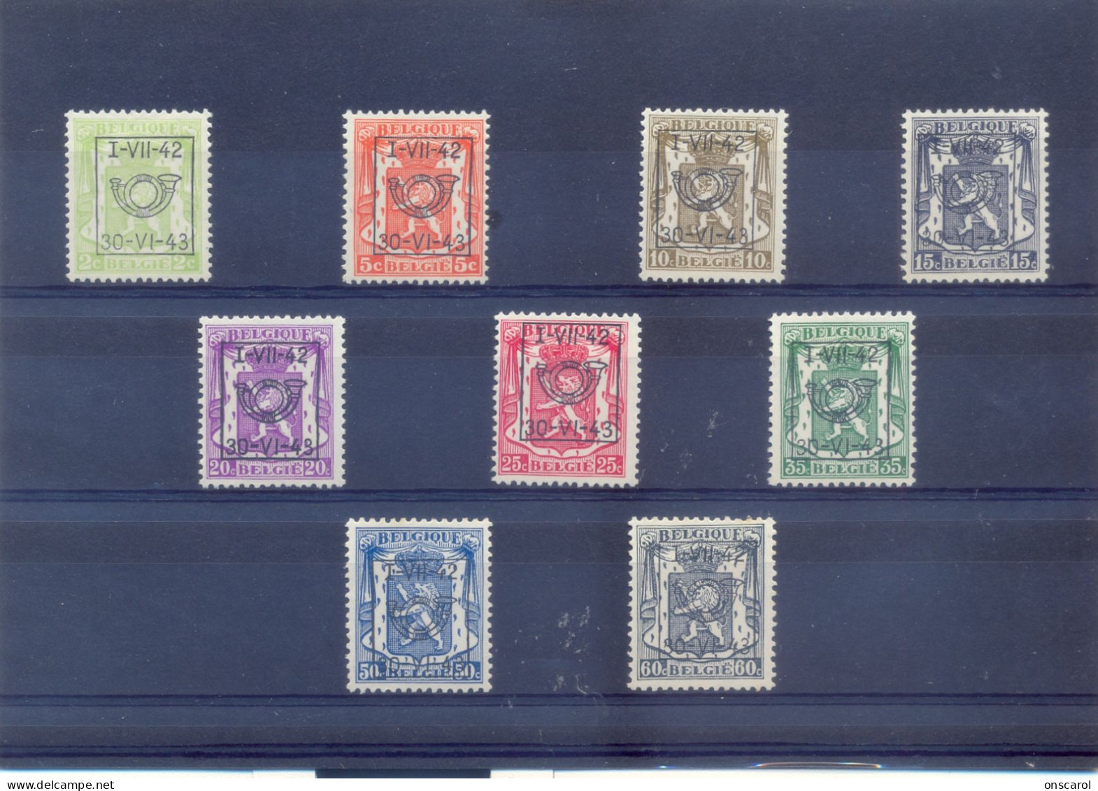 Reeks 23  (PRE484/492) MNH ** Postgaaf 19 Côte PRACHTIG - Typo Precancels 1936-51 (Small Seal Of The State)