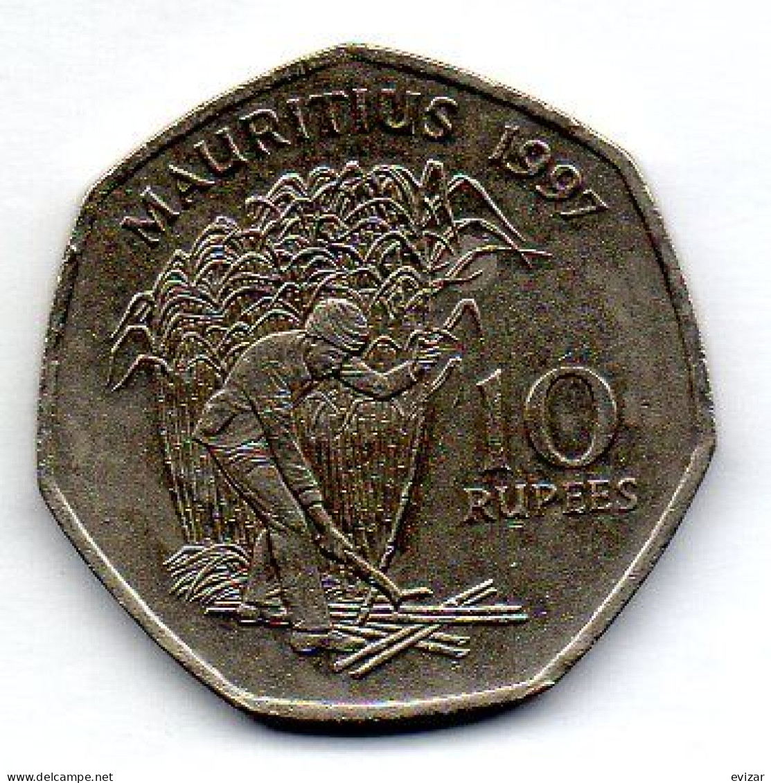 MAURITIUS, 10 Rupees, Copper-Nickel, Year 1997, KM # 61 - Mauricio